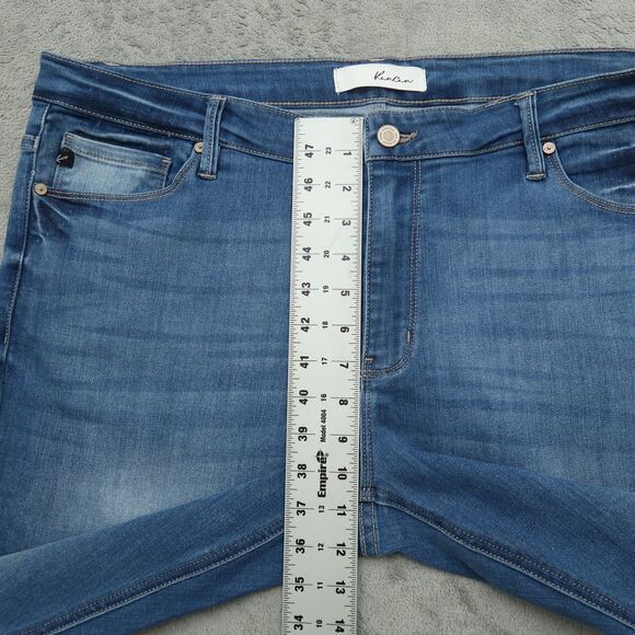 KanCan Jeans Women's Size 3XL Blue Mid-Rise Skinny Denim 29.5" Inseam Distressed - Picture 6 of 14